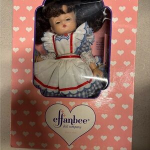 Effanbee Dorothy Doll with White and Blue Dress